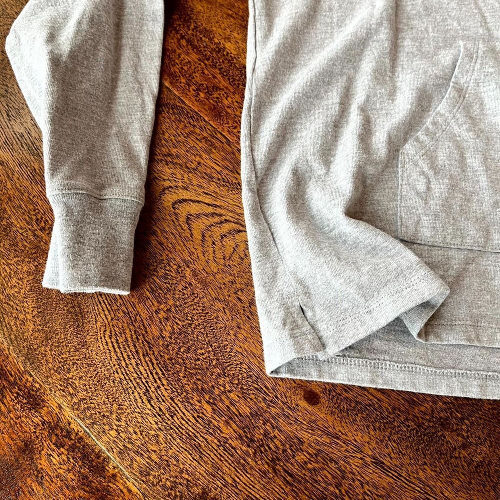 Champion Hoodie Women Small Gray Cotton Logo Kangaroo Pockets Side Slit Pullover - Picture 5 of 10